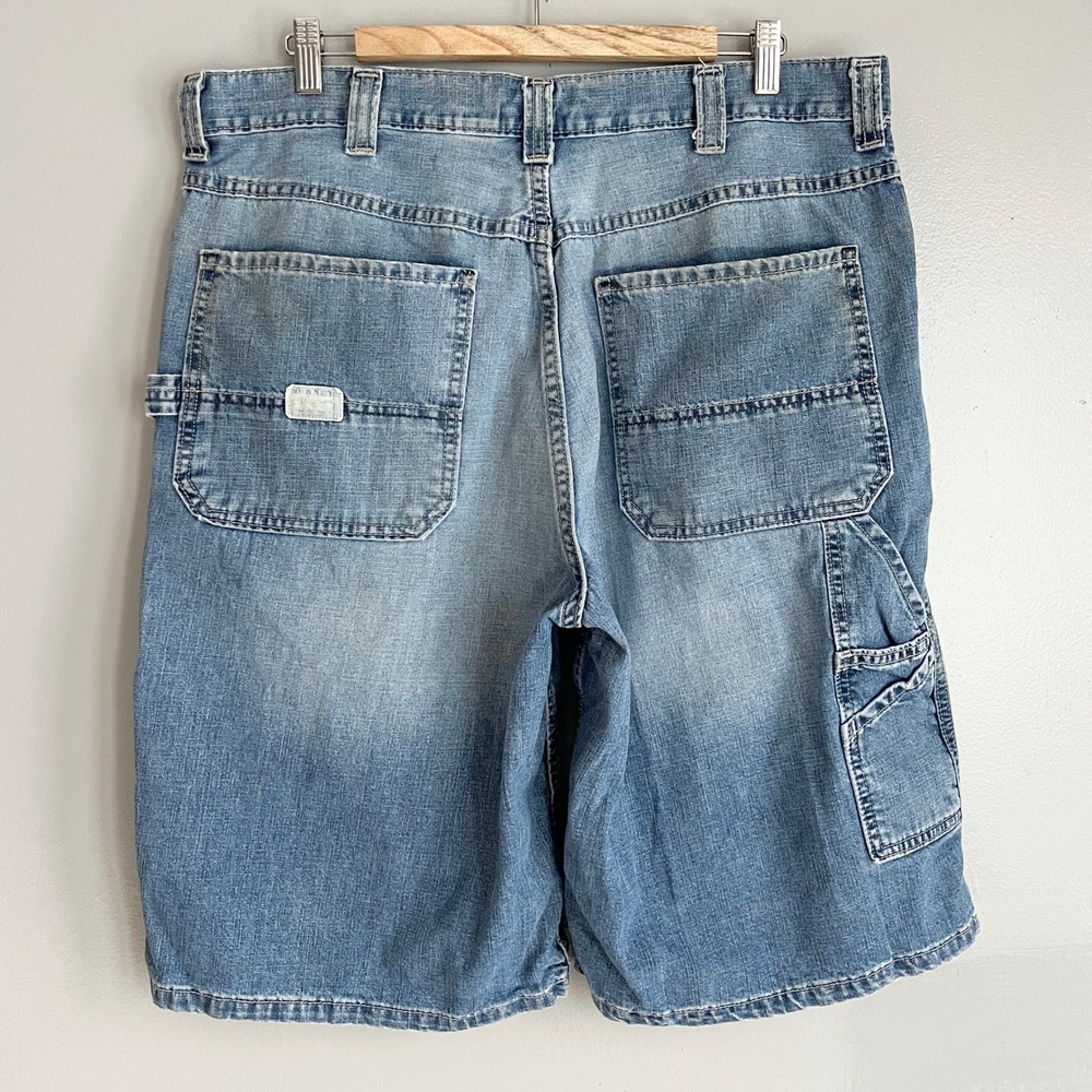 Old Navy Painter Shorts Mens 36 Blue Denim 12" Carpenter Utility Y2K Workwear